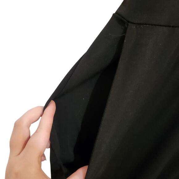 Torrid Black Tie Waist Wide Leg V-Neck Challis Flutter Sleeve Jumpsuit Size 2X - Picture 6 of 11